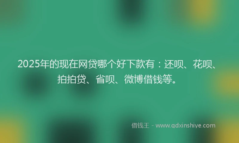 2025年的现在网贷哪个好下款有：还呗、花呗、拍拍贷、省呗、微博借钱等。