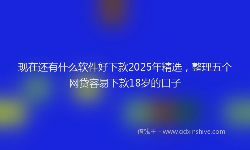 现在还有什么软件好下款2025年精选，整理五个网贷容易下款18岁的口子