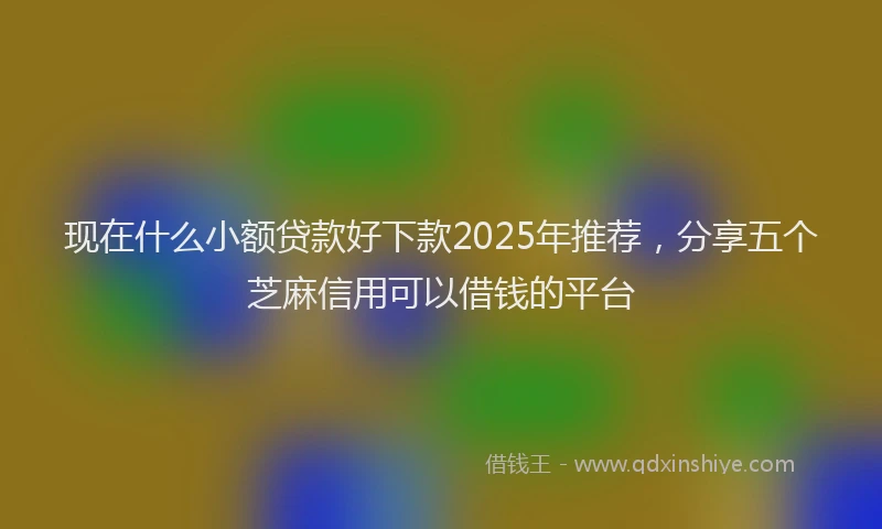 现在什么小额贷款好下款2025年推荐，分享五个芝麻信用可以借钱的平台