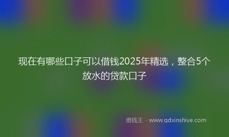 现在有哪些口子可以借钱2025年精选，整合5个放水的贷款口子