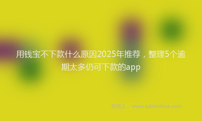 用钱宝不下款什么原因2025年推荐，整理5个逾期太多仍可下款的app