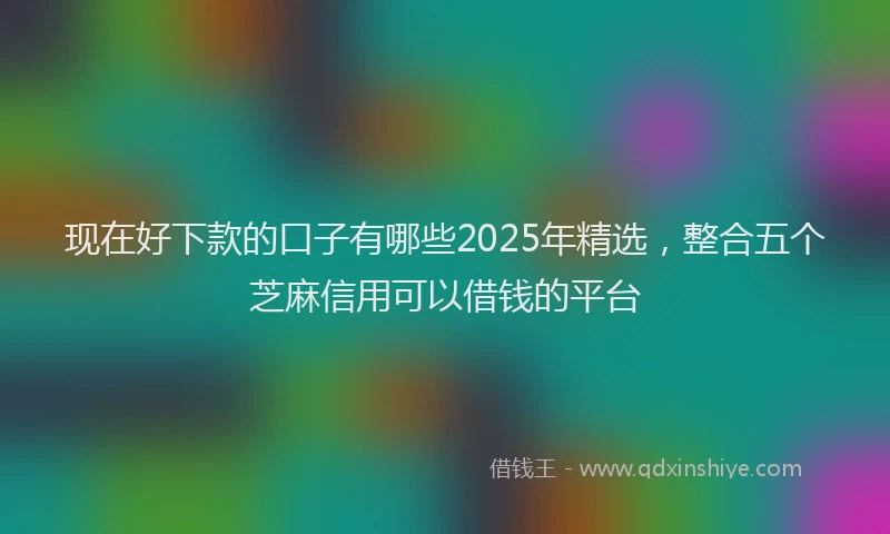 现在好下款的口子有哪些2025年精选，整合五个芝麻信用可以借钱的平台