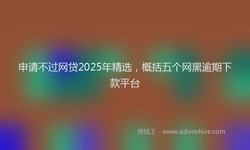 申请不过网贷2025年精选，概括五个网黑逾期下款平台
