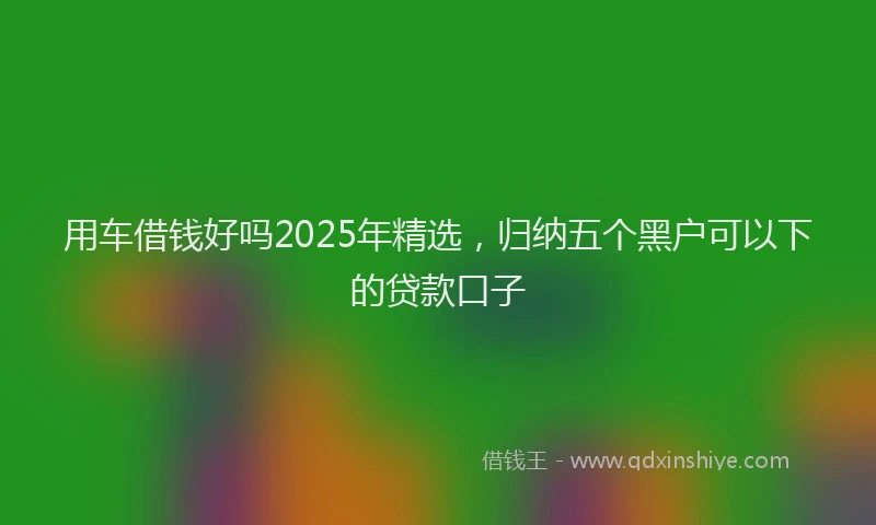 用车借钱好吗2025年精选，归纳五个黑户可以下的贷款口子