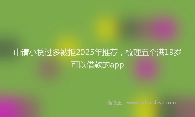 申请小贷过多被拒2025年推荐，梳理五个满19岁可以借款的app