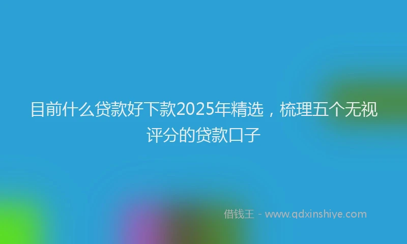 目前什么贷款好下款2025年精选，梳理五个无视评分的贷款口子