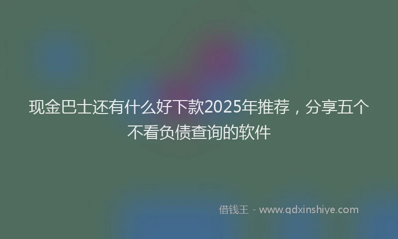 现金巴士还有什么好下款2025年推荐，分享五个不看负债查询的软件