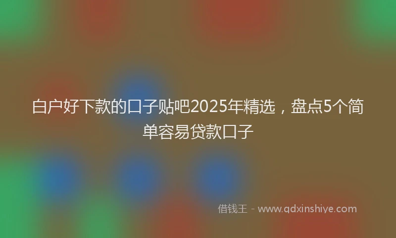 白户好下款的口子贴吧2025年精选，盘点5个简单容易贷款口子