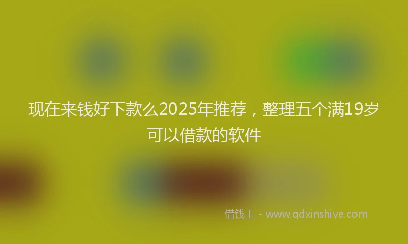 现在来钱好下款么2025年推荐，整理五个满19岁可以借款的软件