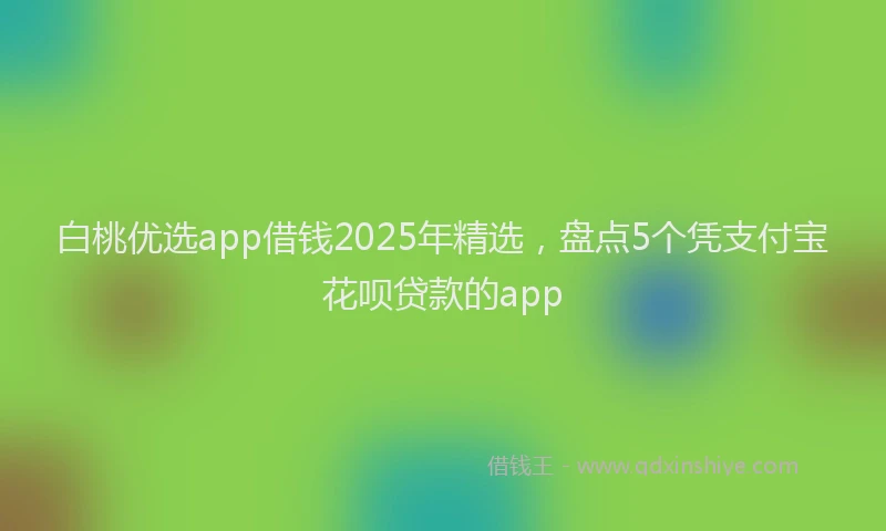 白桃优选app借钱2025年精选，盘点5个凭支付宝花呗贷款的app