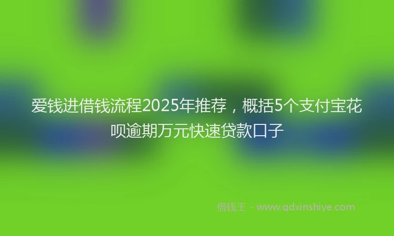 爱钱进借钱流程2025年推荐，概括5个支付宝花呗逾期万元快速贷款口子