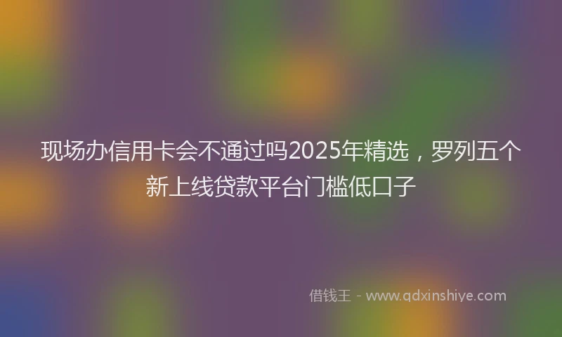 现场办信用卡会不通过吗2025年精选，罗列五个新上线贷款平台门槛低口子