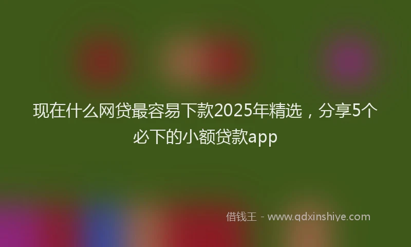 现在什么网贷最容易下款2025年精选，分享5个必下的小额贷款app