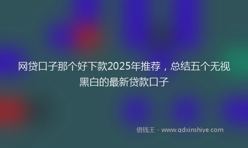 网贷口子那个好下款2025年推荐，总结五个无视黑白的最新贷款口子