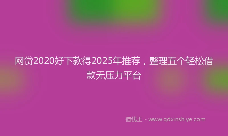 网贷2020好下款得2025年推荐，整理五个轻松借款无压力平台
