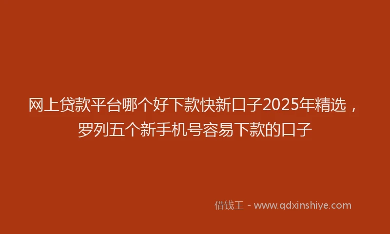 网上贷款平台哪个好下款快新口子2025年精选，罗列五个新手机号容易下款的口子