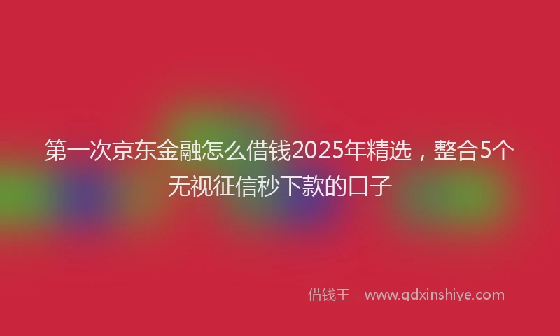 第一次京东金融怎么借钱2025年精选，整合5个无视征信秒下款的口子