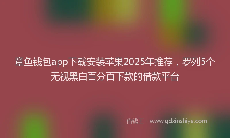 章鱼钱包app下载安装苹果2025年推荐，罗列5个无视黑白百分百下款的借款平台