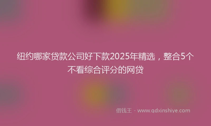 纽约哪家贷款公司好下款2025年精选，整合5个不看综合评分的网贷