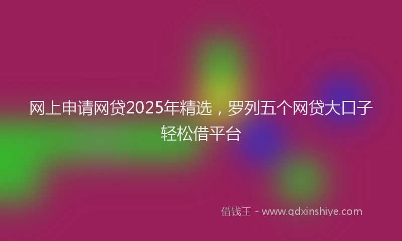 网上申请网贷2025年精选，罗列五个网贷大口子轻松借平台