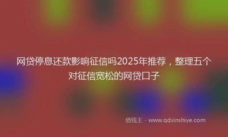 网贷停息还款影响征信吗2025年推荐，整理五个对征信宽松的网贷口子