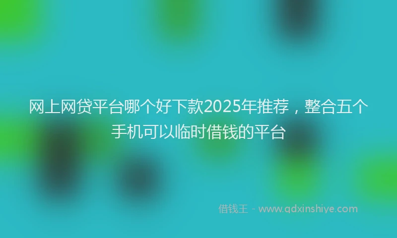 网上网贷平台哪个好下款2025年推荐，整合五个手机可以临时借钱的平台