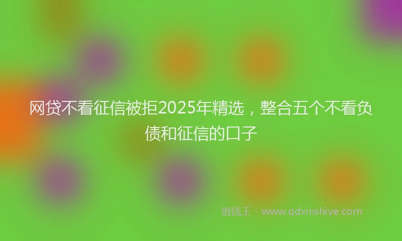 网贷不看征信被拒2025年精选，整合五个不看负债和征信的口子
