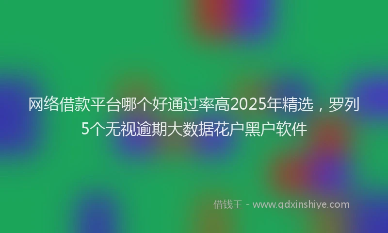网络借款平台哪个好通过率高2025年精选，罗列5个无视逾期大数据花户黑户软件
