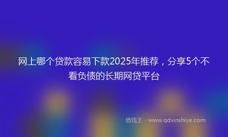 网上哪个贷款容易下款2025年推荐，分享5个不看负债的长期网贷平台