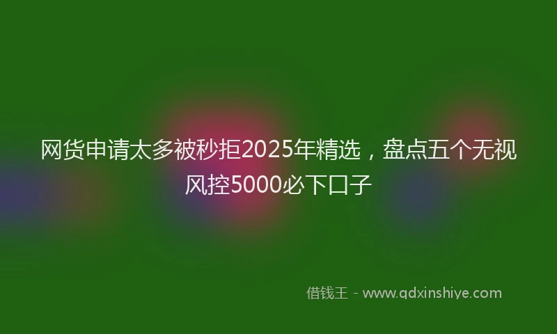 网货申请太多被秒拒2025年精选，盘点五个无视风控5000必下口子