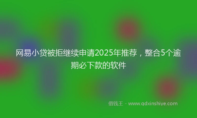 网易小贷被拒继续申请2025年推荐，整合5个逾期必下款的软件