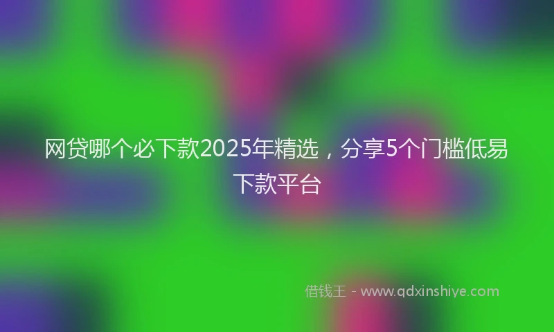 网贷哪个必下款2025年精选，分享5个门槛低易下款平台