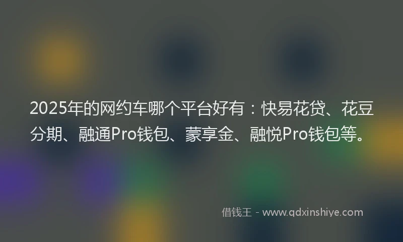 2025年的网约车哪个平台好有：快易花贷、花豆分期、融通Pro钱包、蒙享金、融悦Pro钱包等。