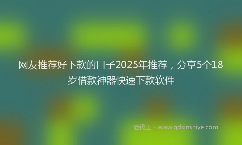 网友推荐好下款的口子2025年推荐，分享5个18岁借款神器快速下款软件