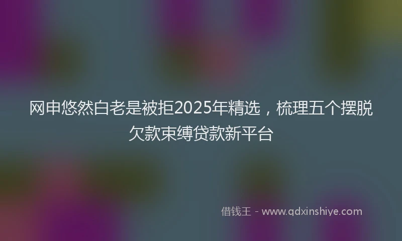 网申悠然白老是被拒2025年精选，梳理五个摆脱欠款束缚贷款新平台