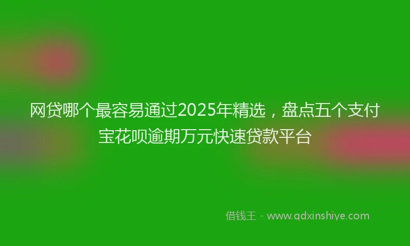 网贷哪个最容易通过2025年精选，盘点五个支付宝花呗逾期万元快速贷款平台