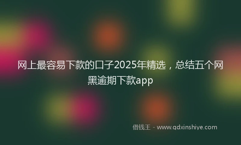 网上最容易下款的口子2025年精选，总结五个网黑逾期下款app