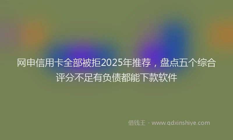 网申信用卡全部被拒2025年推荐，盘点五个综合评分不足有负债都能下款软件
