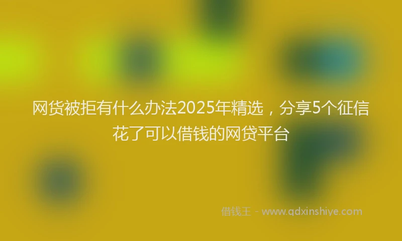 网货被拒有什么办法2025年精选，分享5个征信花了可以借钱的网贷平台