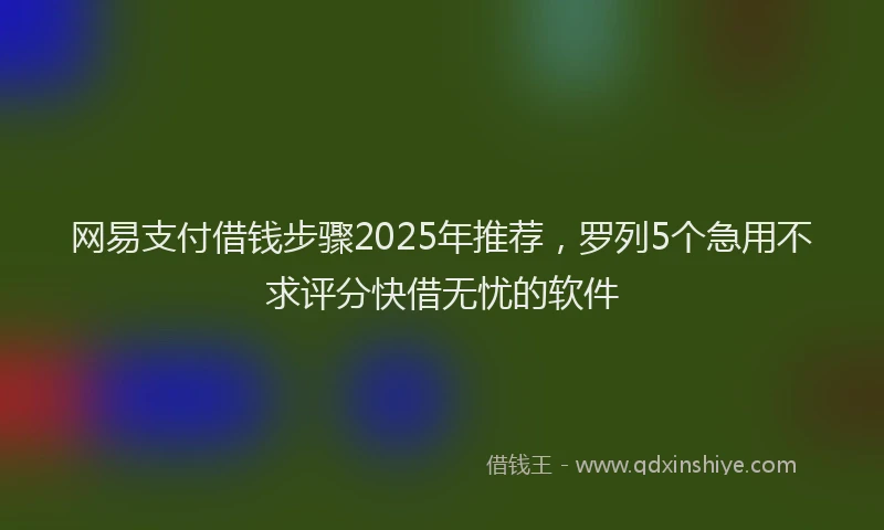 网易支付借钱步骤2025年推荐，罗列5个急用不求评分快借无忧的软件