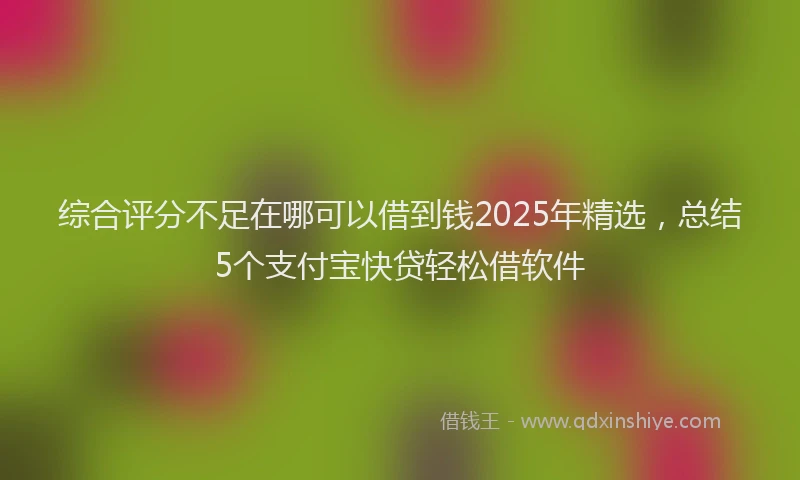 综合评分不足在哪可以借到钱2025年精选，总结5个支付宝快贷轻松借软件