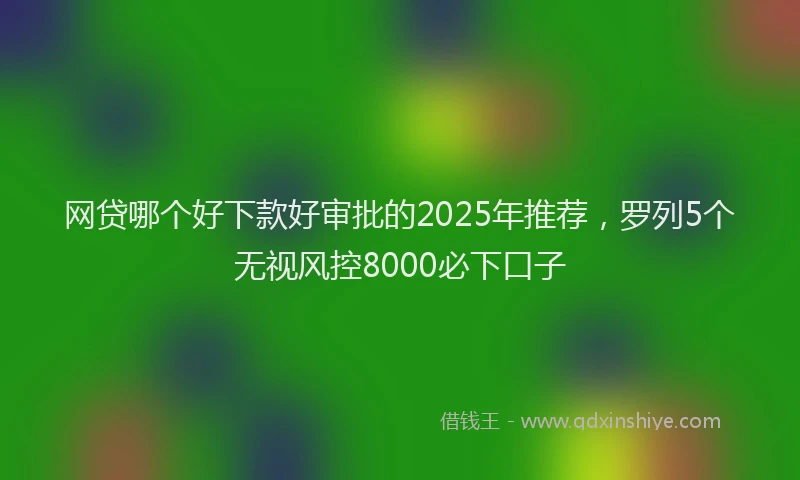 网贷哪个好下款好审批的2025年推荐，罗列5个无视风控8000必下口子