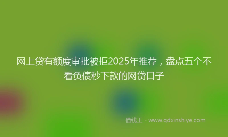 网上贷有额度审批被拒2025年推荐，盘点五个不看负债秒下款的网贷口子