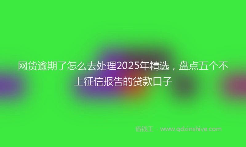 网货逾期了怎么去处理2025年精选，盘点五个不上征信报告的贷款口子