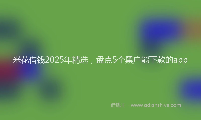 米花借钱2025年精选，盘点5个黑户能下款的app