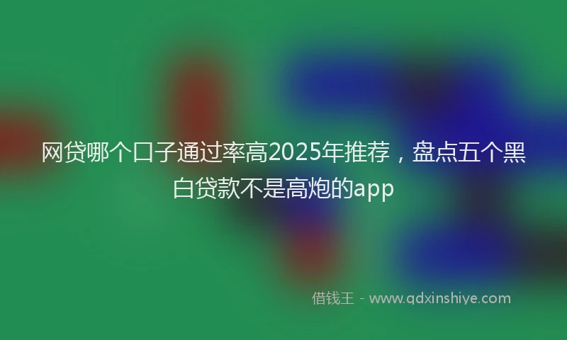 网贷哪个口子通过率高2025年推荐，盘点五个黑白贷款不是高炮的app