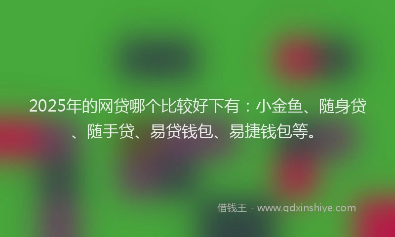 2025年的网贷哪个比较好下有：小金鱼、随身贷、随手贷、易贷钱包、易捷钱包等。