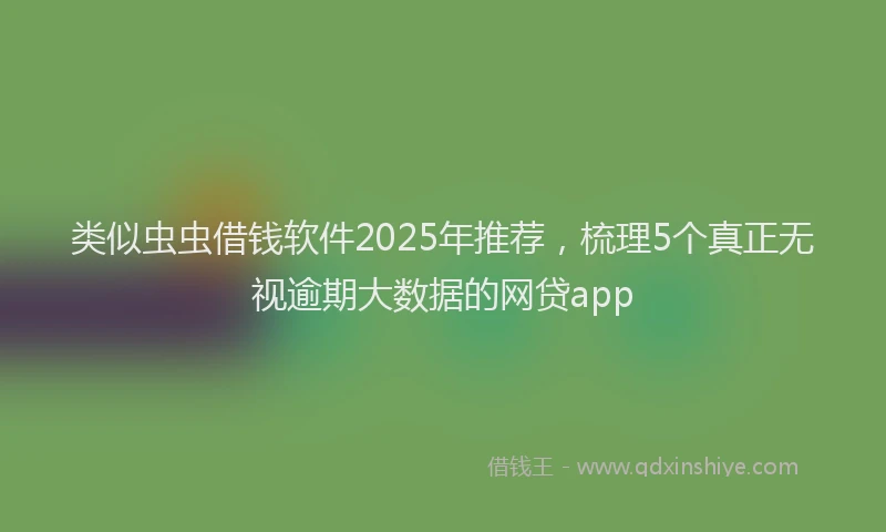 类似虫虫借钱软件2025年推荐，梳理5个真正无视逾期大数据的网贷app