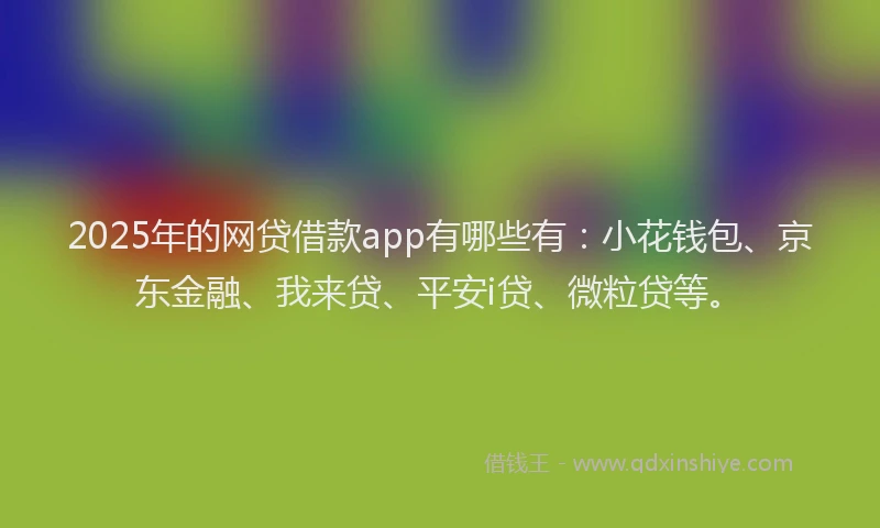 2025年的网贷借款app有哪些有：小花钱包、京东金融、我来贷、平安i贷、微粒贷等。