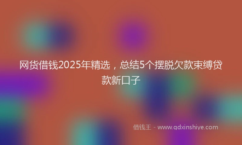 网货借钱2025年精选，总结5个摆脱欠款束缚贷款新口子